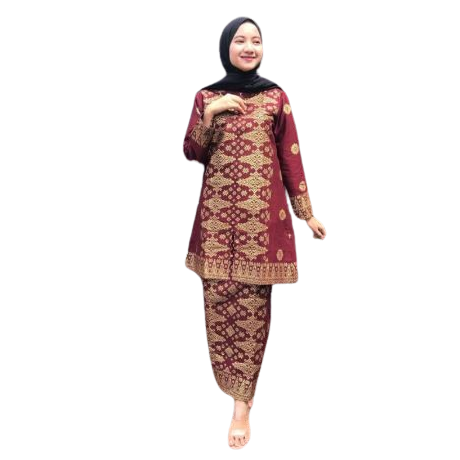 Set Songket Maroon 4