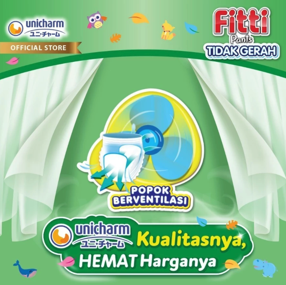 Unicharm Indonesia FITTI Pants Popok Bayi Tipe Celana XL