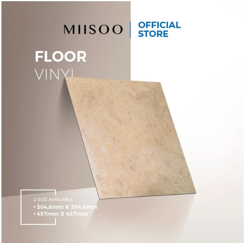 MIISOO Lantai Vinyl Persegi Motif Keramik S55-20