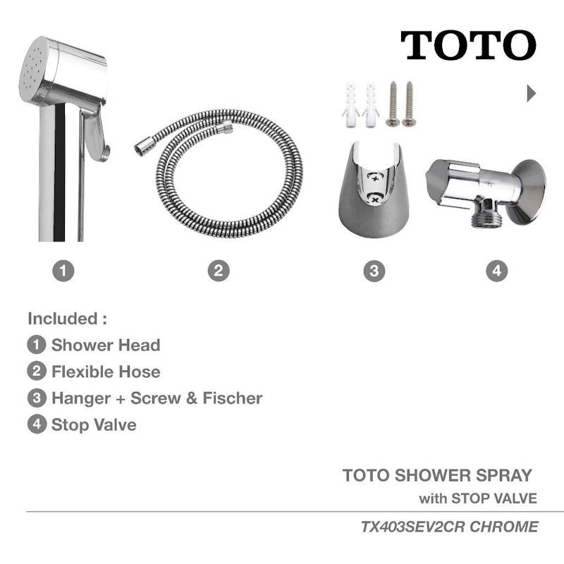 TOTO Shower Spray with Stop Valve 2