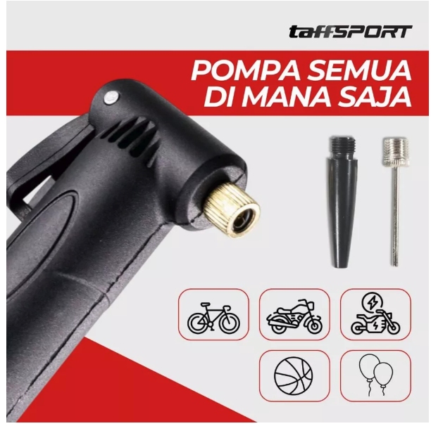 TaffSPORT DUUTI Pompa Angin Ban Sepeda Portable PP-05