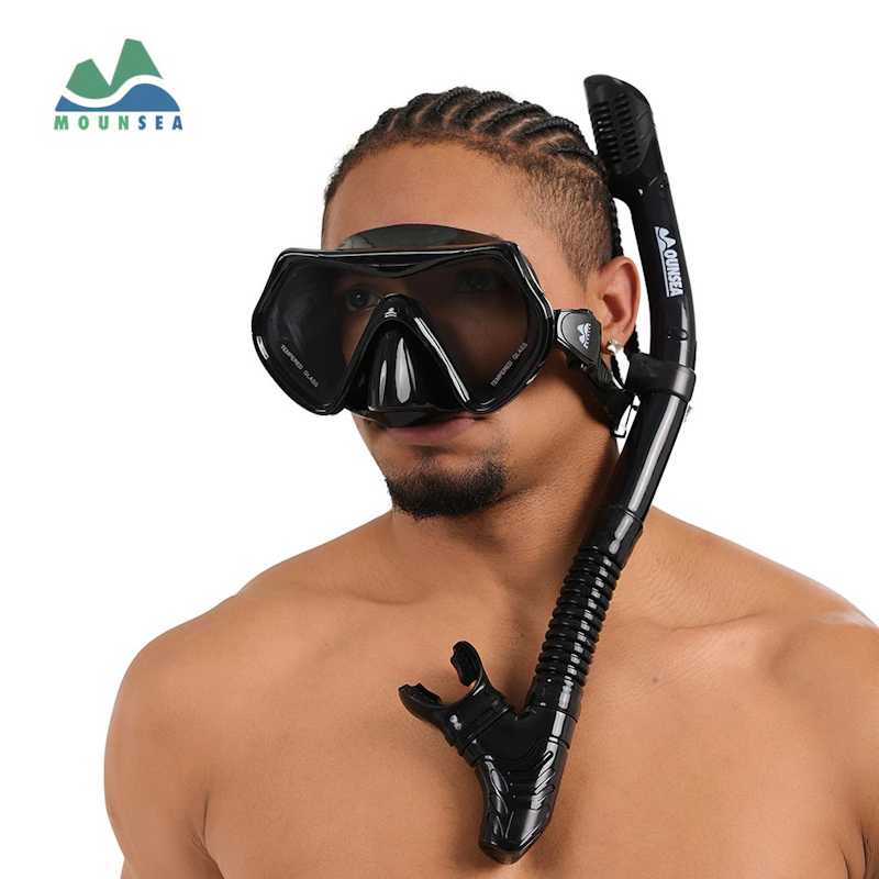 Mounsea Diving Mask Adult 2-Pieces Fully Dry Snorkeling Set 2
