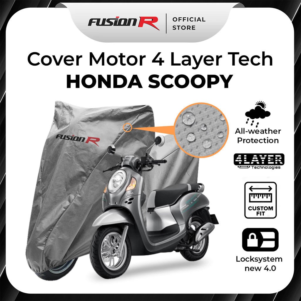  Fushion R Cover Motor 4 Layer Tech Honda Scoopy