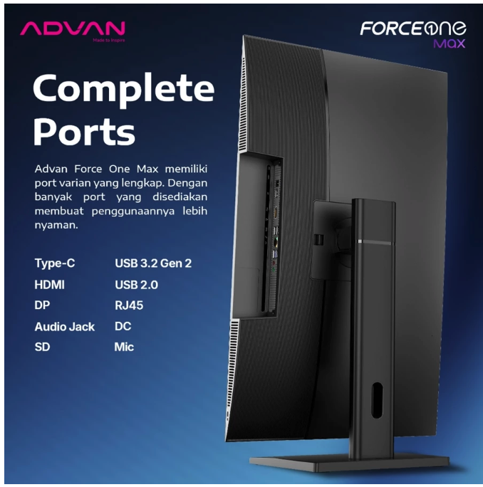 Bangga Teknologi Indonesia ADVAN Force One Max All-in-One PC Gaming 27 Inch