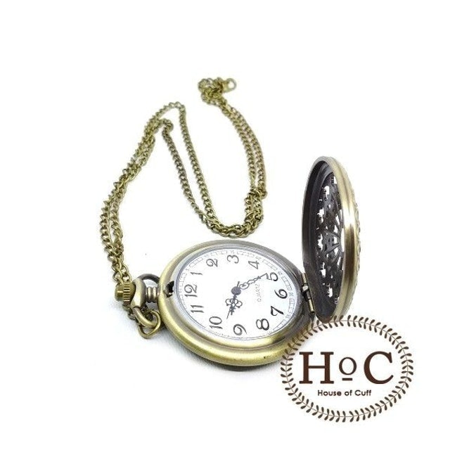 POCKET WATCH GOLD ENAMEL SPIDER