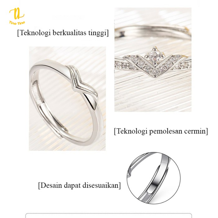 TINO TINO Cincin Couple Titanium V Aurel Q171