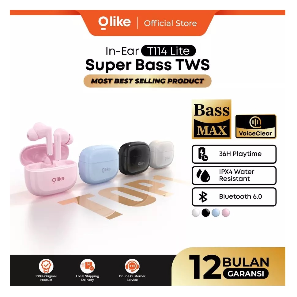OASE Teknologi Asia Olike Super Bass TWS T114 Lite