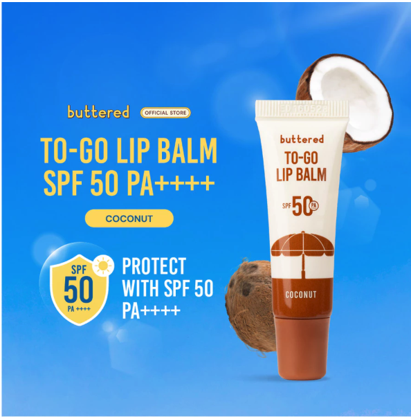 Pillar Brite Care Buttered To-Go Lip Balm SPF 50 PA++++ Coconut