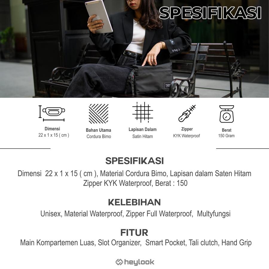 Mako Anugerah Kreasindo HEYLOOK Clutch Bag Pria Noris Waterproof