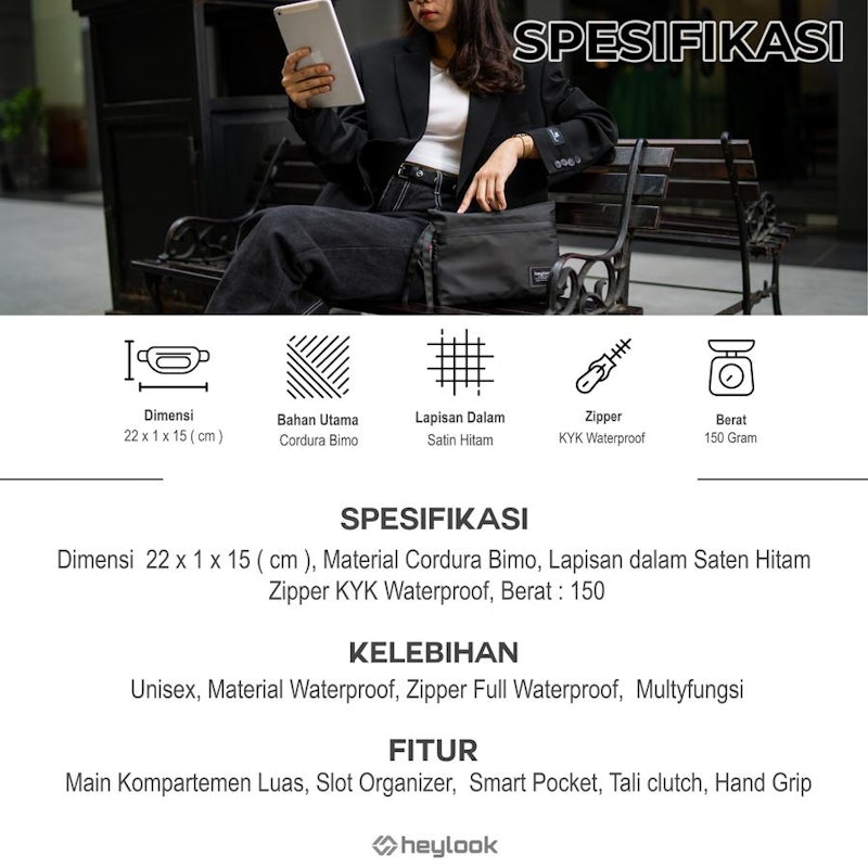HEYLOOK Clutch Bag Pria Noris Waterproof 5
