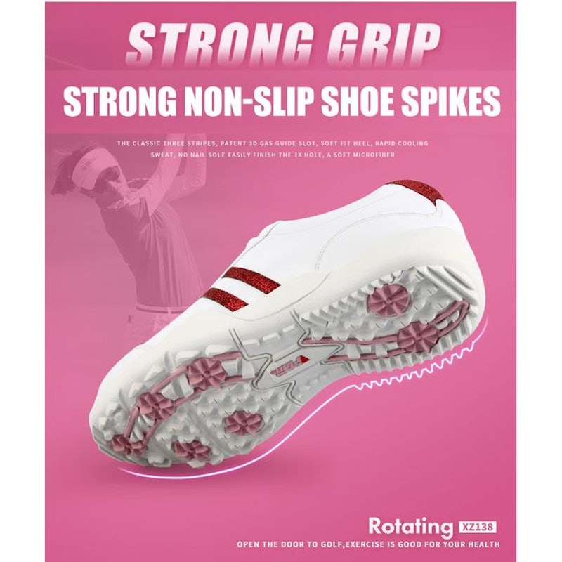 PGM Waterproof Ladies Golf Shoes with Stripe 3