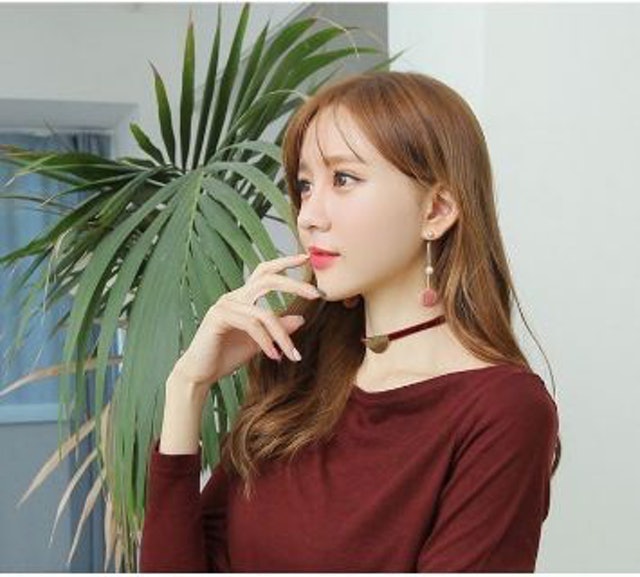  Wild Round Plush Ball Tassel Earrings