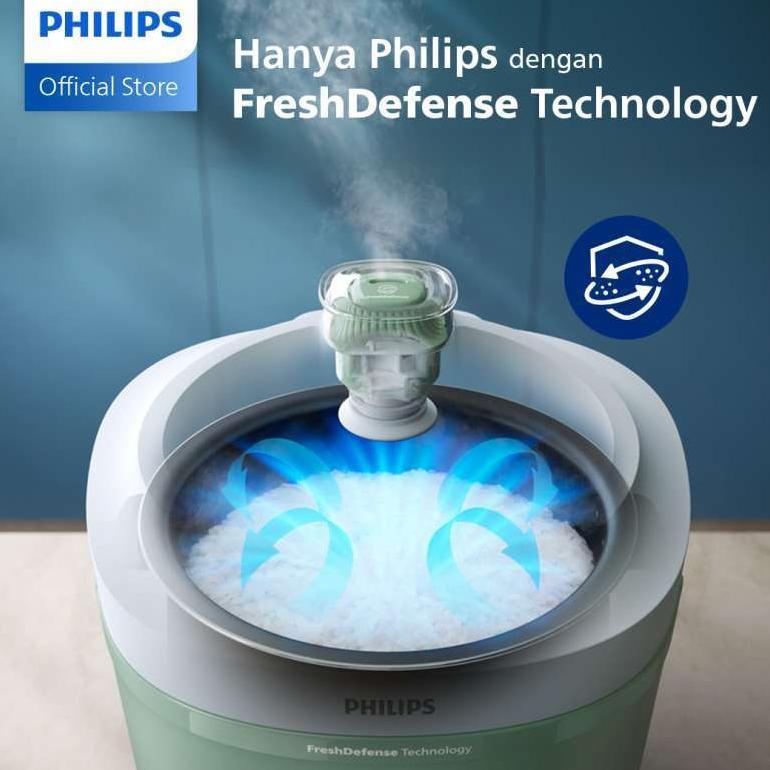 Philips Electronics Philips Rice Cooker 3000 Basic Series 1.8 L  HD3210/32 Hijau 