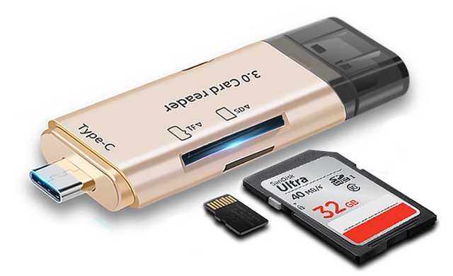 AMINO Card Reader 4 in 1 USB 3.0 Type C