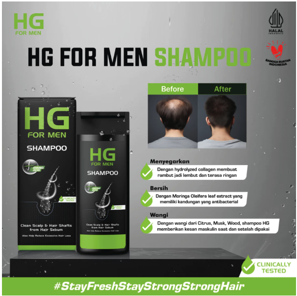 Gondowangi Tradisional Kosmetika HG For Men Paket Perawatan Rambut Rontok Pria 