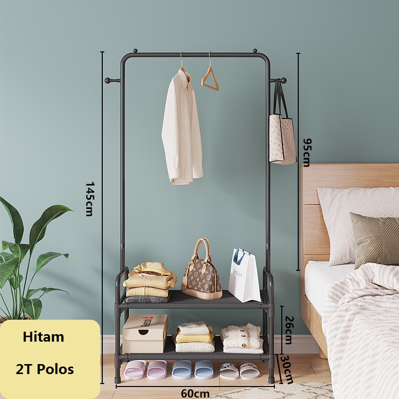  Muzy Rak Besi Tempat Penyimpanan Pakaian HSH120