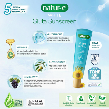 Darya-Varia Laboratoria Natur-E White Bright & Glow Radiant Ultra Light Sun Protection
