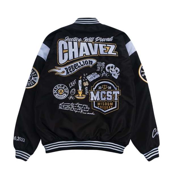  Miscast Varsity Jacket Vintage Chavez Black