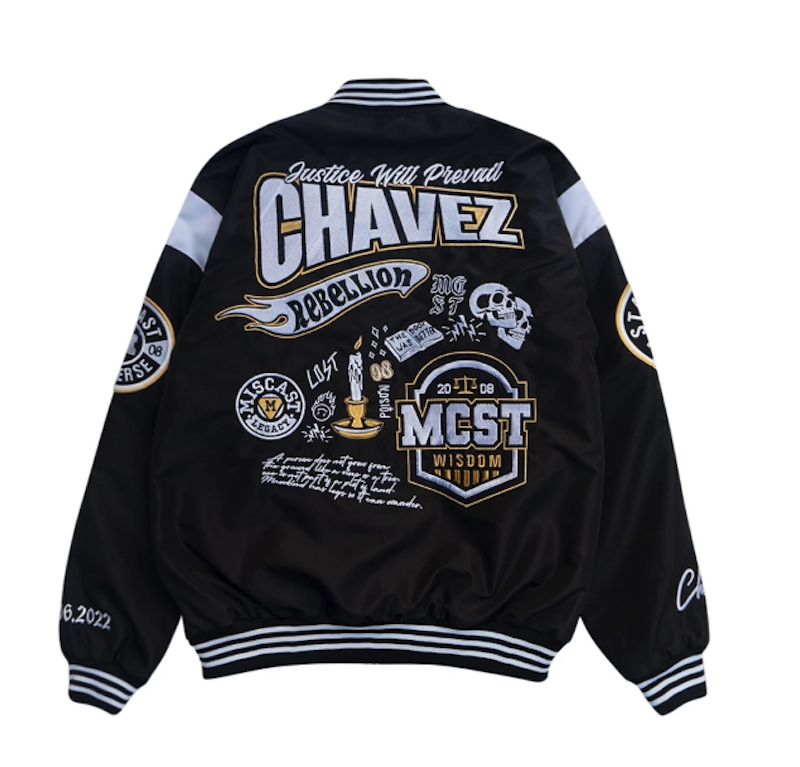 Miscast Varsity Jacket Vintage Chavez Black 2