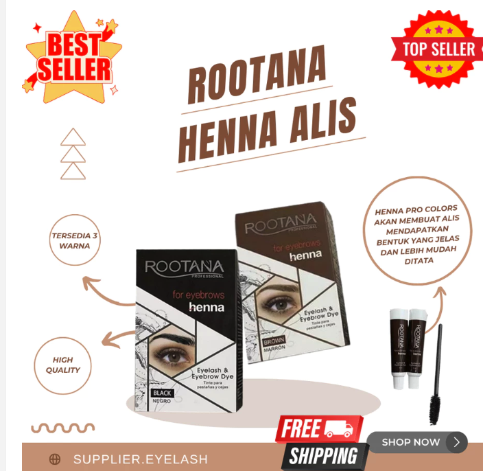 Rootana Professional for Eyebrows Henna Brown 3