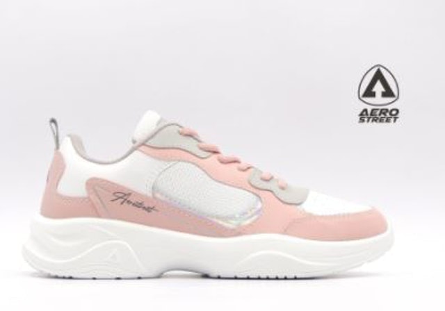 Ivy Putih Pink Sneakers Casual ｜ 21CC02