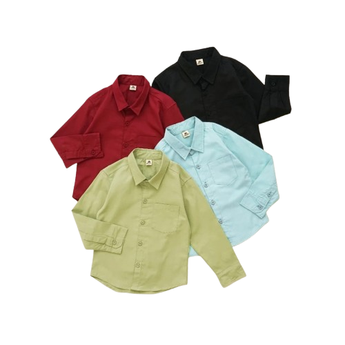 Peewee Kemeja Lengan Panjang Anak Laki Laki 1-12 Tahun