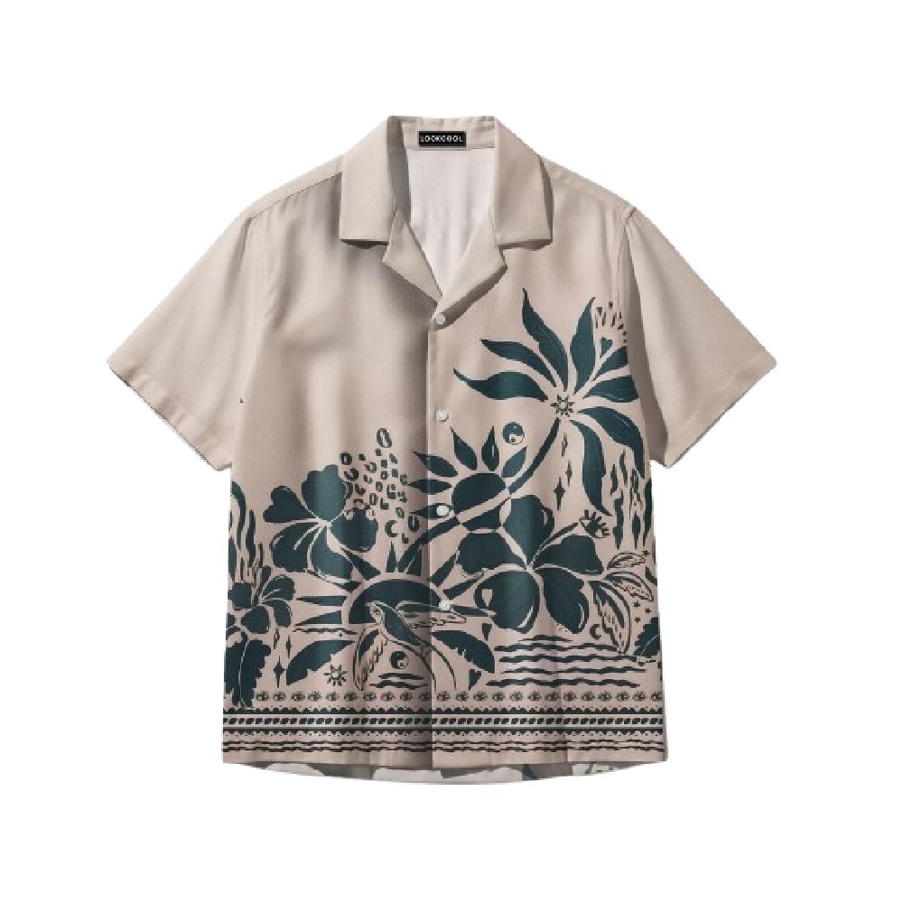 LOOKCOOL Kemeja Pria Motif Hawaiian