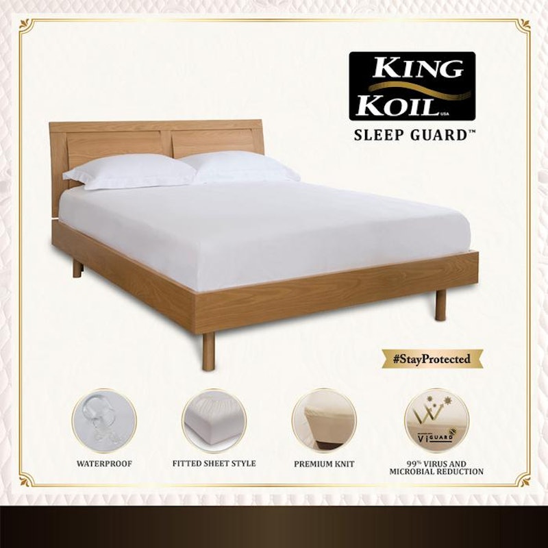 King Koil Mattress Protector Sleep Guard Organic Cotton with Vi-Guard 4