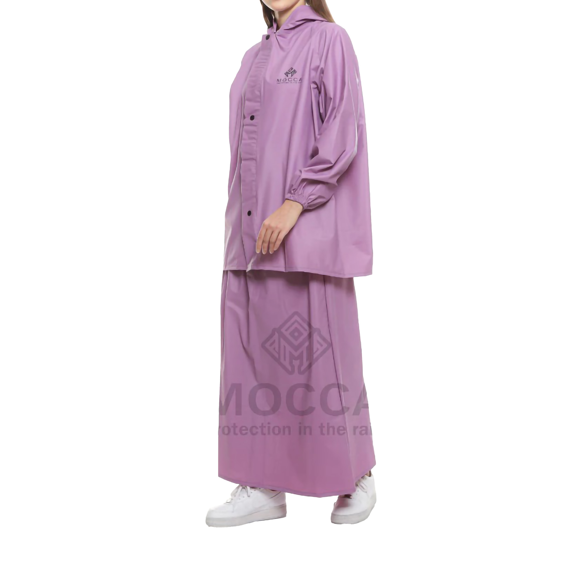  MOCCA Jas Hujan Setelan Rok Wanita