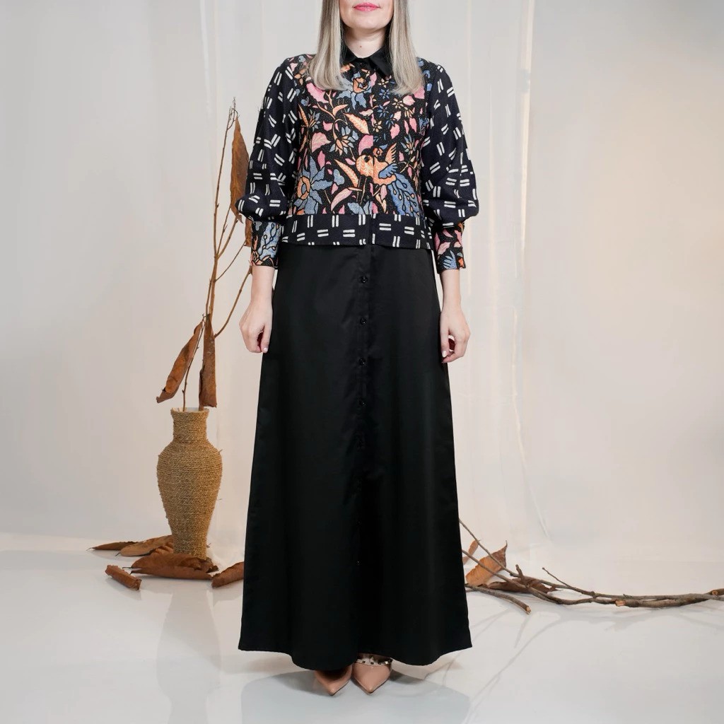 Sovinska Sovinska Set Family Sarimbit G3 Batik Hitam New Model