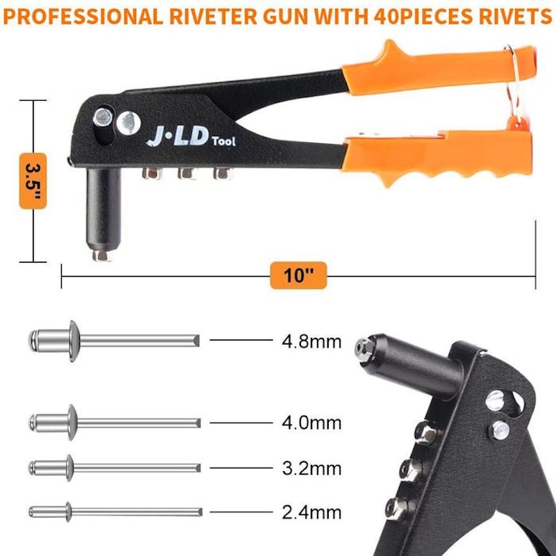 J.LD Tool Hand Riverter 9.5 Inch 3