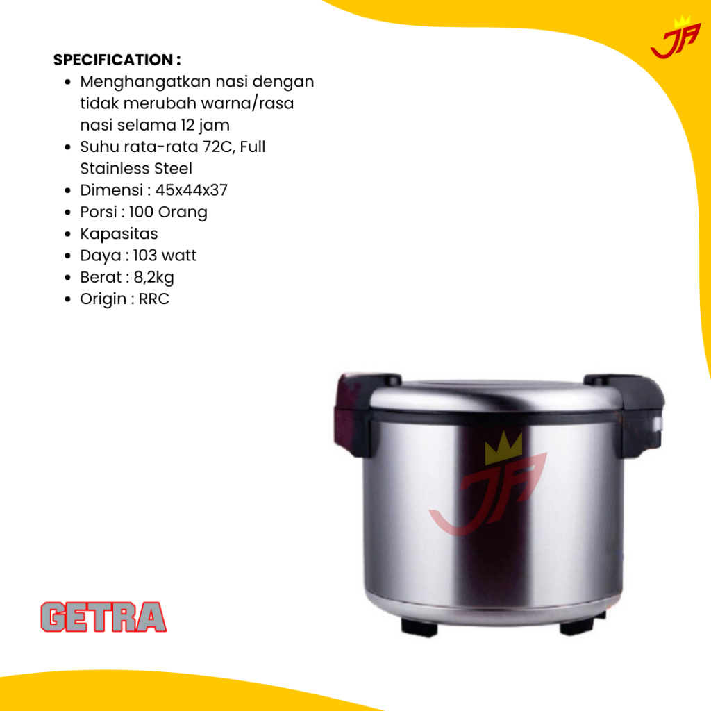 Royal Sutan Agung GEA GETRA Rice Warmer SHW-888
