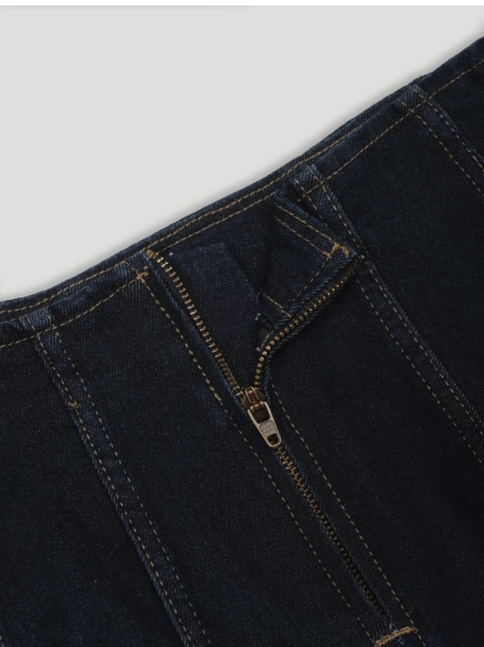 THENBLANK KREASI INDONESIA THENBLANK Flare Denim Skirt Black