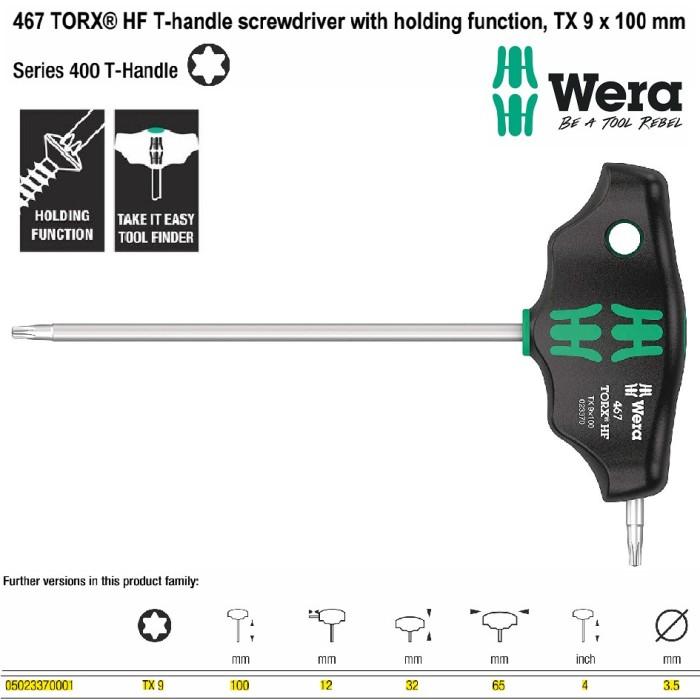 Wera Kunci T Bintang TX 9 x 100 mm HF TORX Screwdriver 5