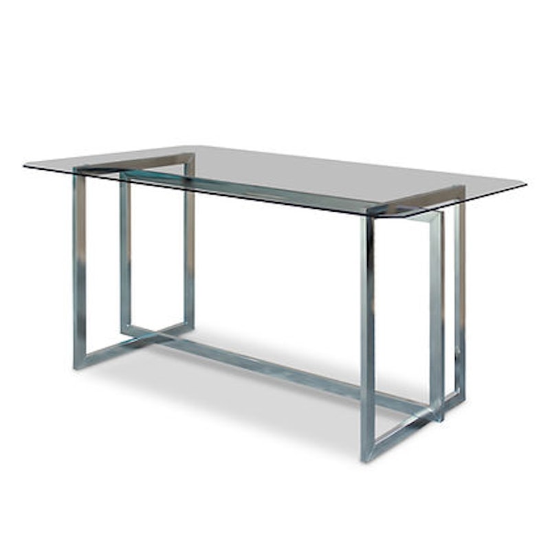 Meja Makan Kaca Cubic Stainless 1