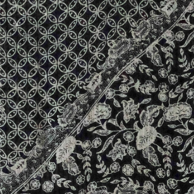 EB Batik Traditional Scarf Batik Sutra Motif Bunga P/s