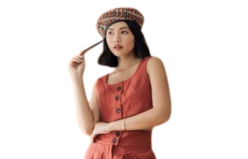 City Edge Saffron Tweed Beret 1