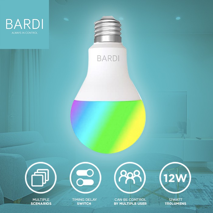BARDI Solusi Otomasi BARDI Smart Light Bulb 12W RGBWW
