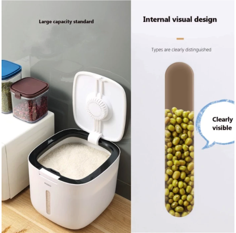 Ecoco Automatic Opening Rice Bucket 5 Kg 3