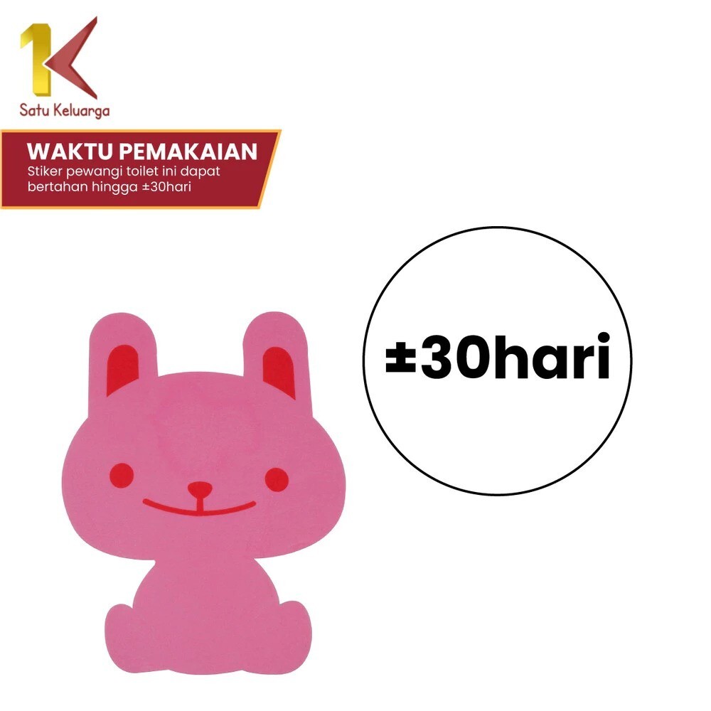 Satu Keluarga Sticker Pewangi Toilet Karakter Kelinci 2