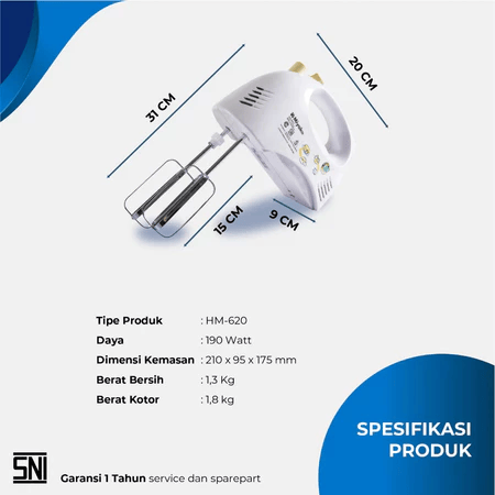 Kencana Gemilang Miyako Hand Mixer HM-620