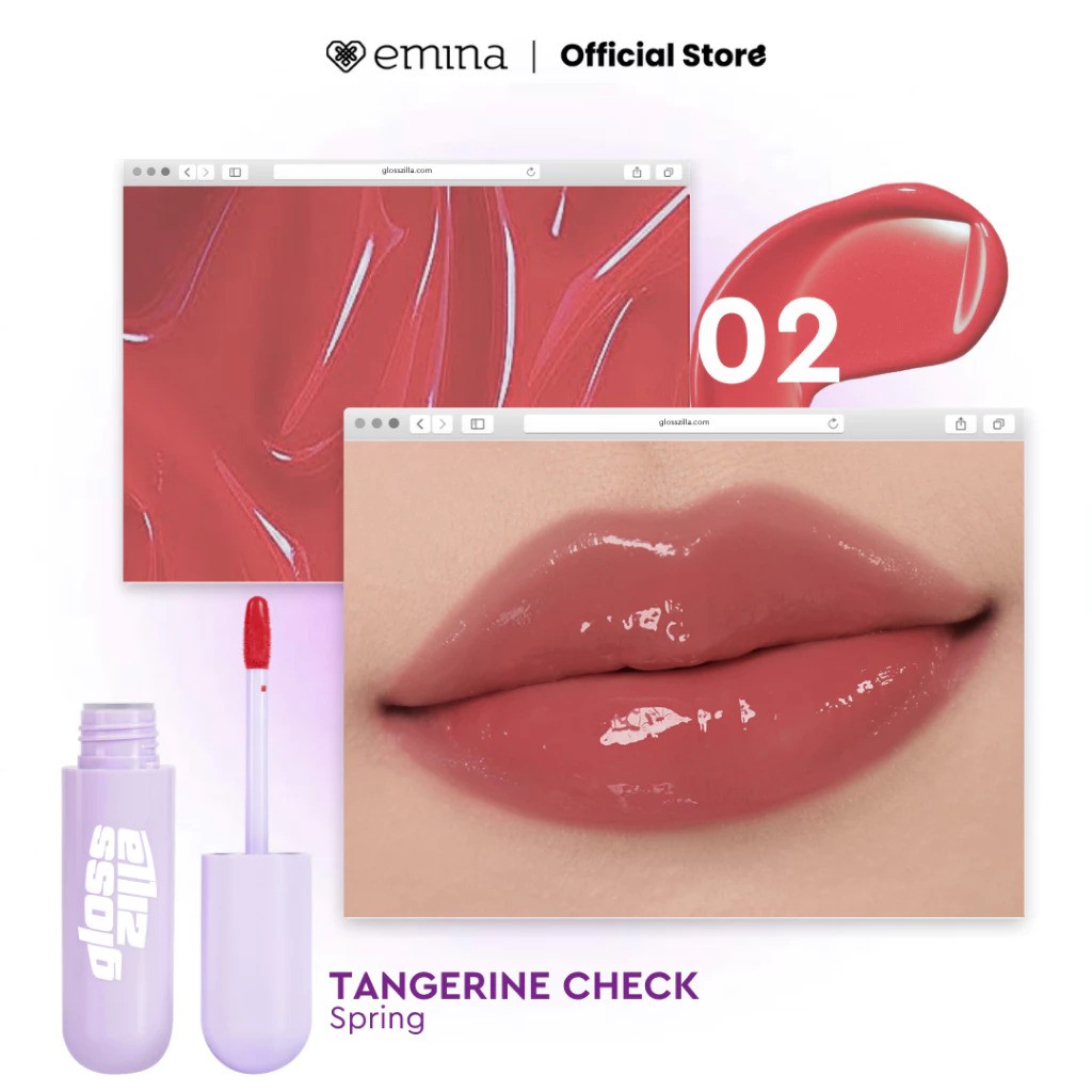 Glosszilla Lightweight Lip Jelly Vinyl 02 Tangerine Check 3