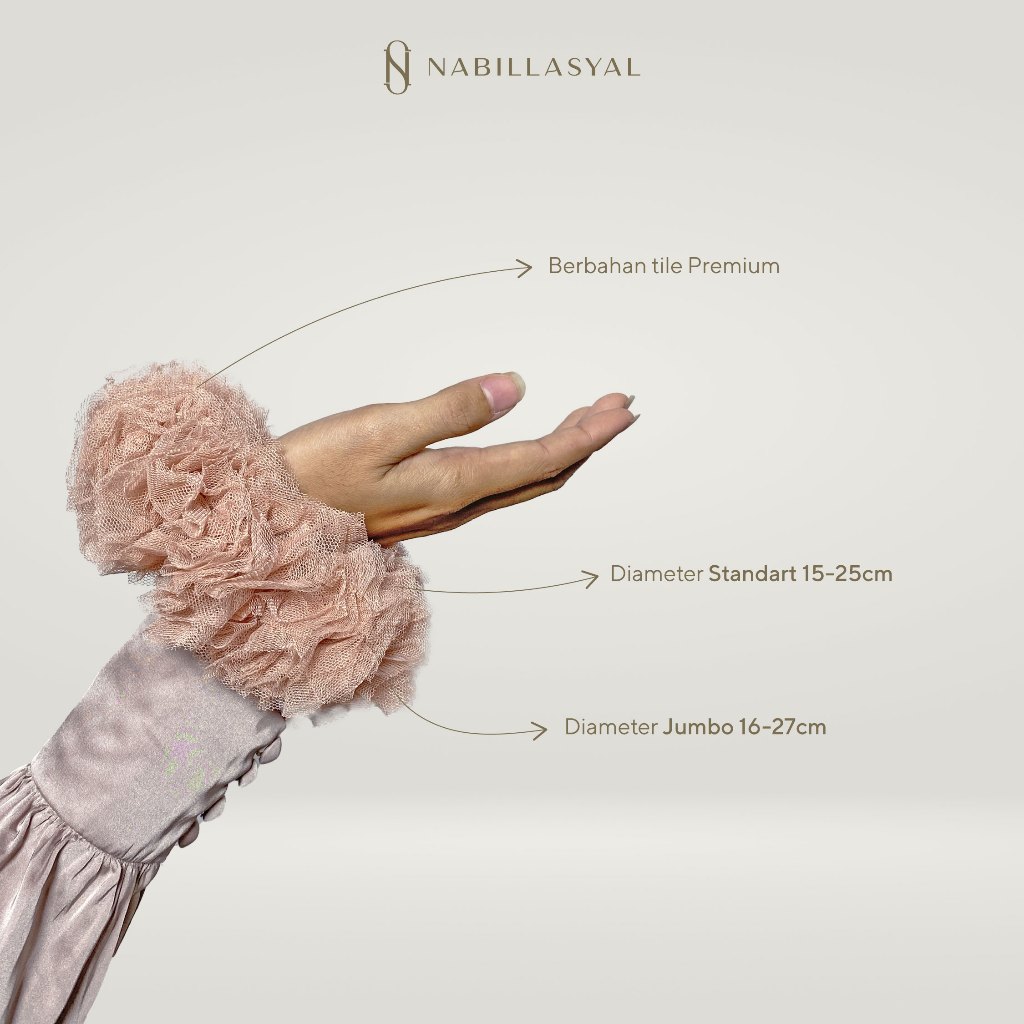  NABILLASYAL Scrunchies Hijab Tulle