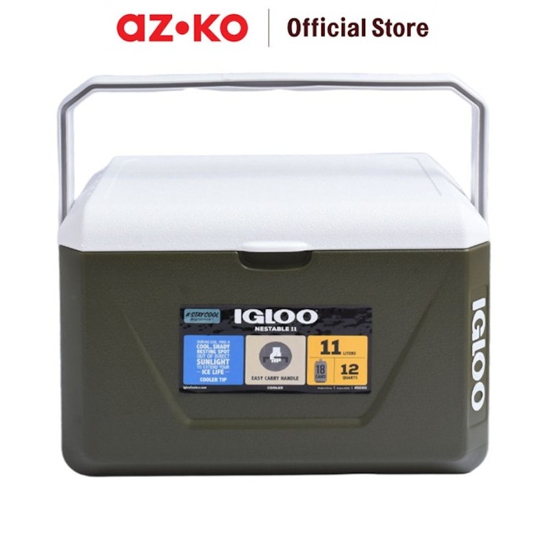 IGLOO Nestable Cooler Box Hijau 11L 3