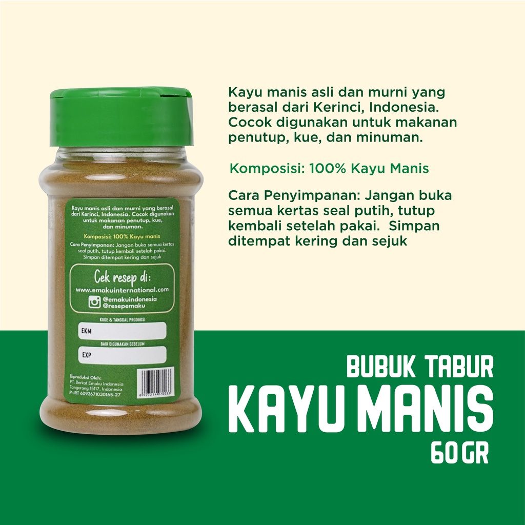 Berkat Emaku Indonesia Emaku Bubuk Kayu Manis 