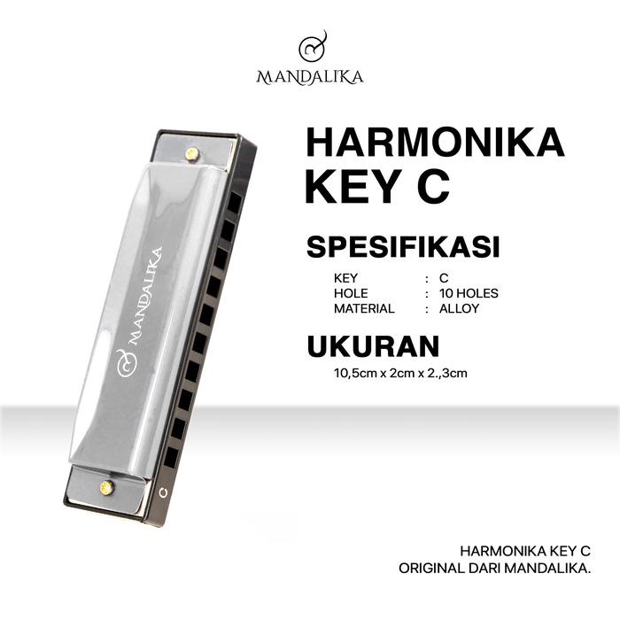 Mandalika Harmonica Key C 10 Holes  HMK-01