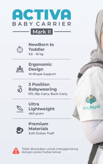 Safa Swarna Cipta Bayiku.id Activa Baby Carrier Mark II Solid Series