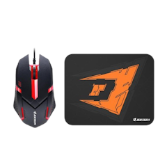 Jertech Bundle Mouse Gaming M200 Plus Mousepad MP32