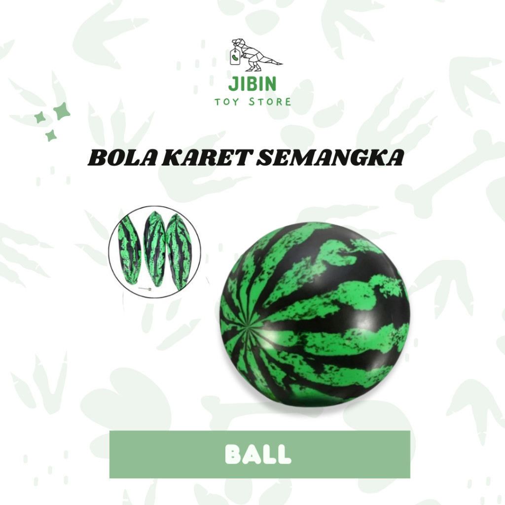  Jibin Mainan Anak Bola Karet Basket Motif Semangka