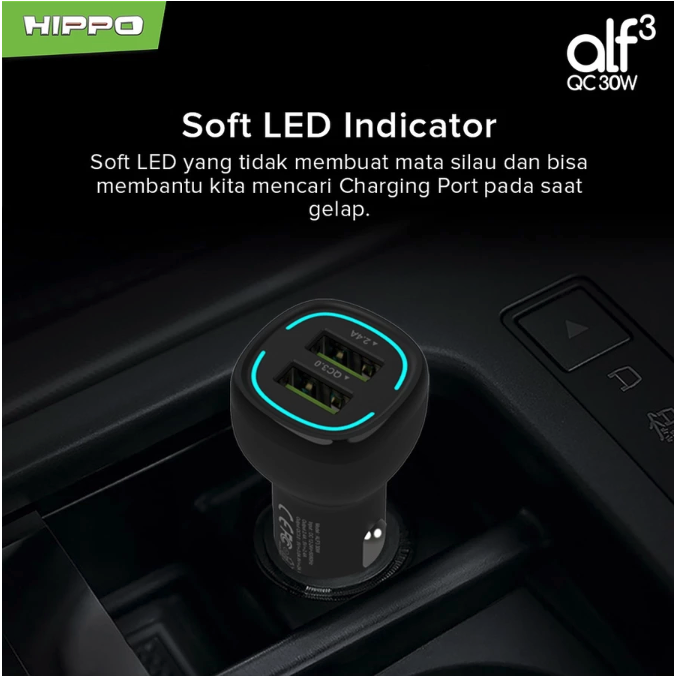  Hippo Car Charger ALF 3 QC 30W